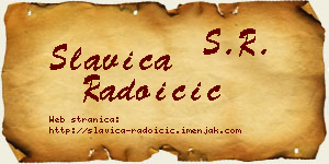 Slavica Radoičić vizit kartica